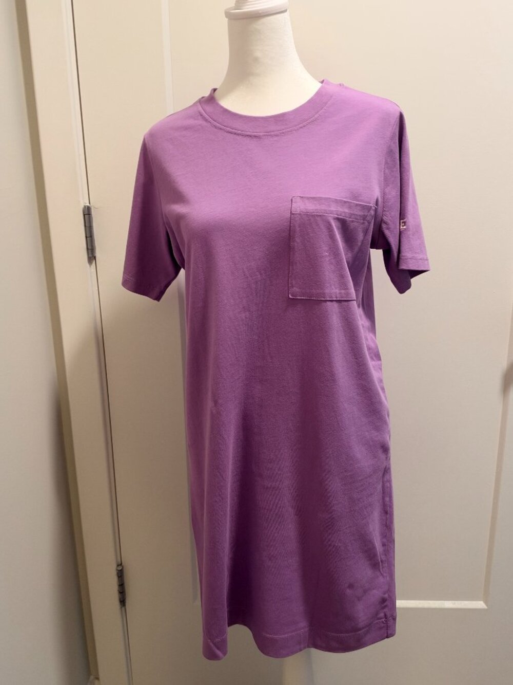 Everlane Purple Organic Cotton Weekend Tee Dress